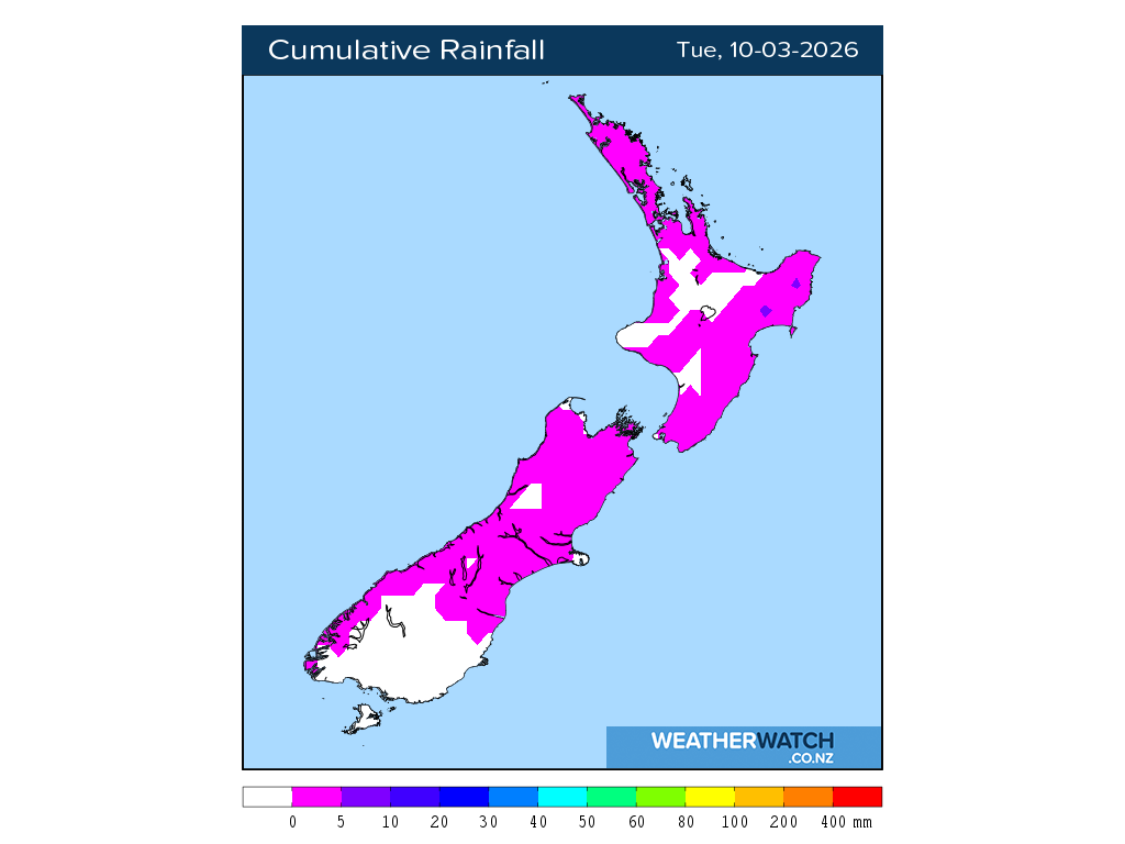 Cumulative rainfall for 7:01am on Tue 10 March 2026