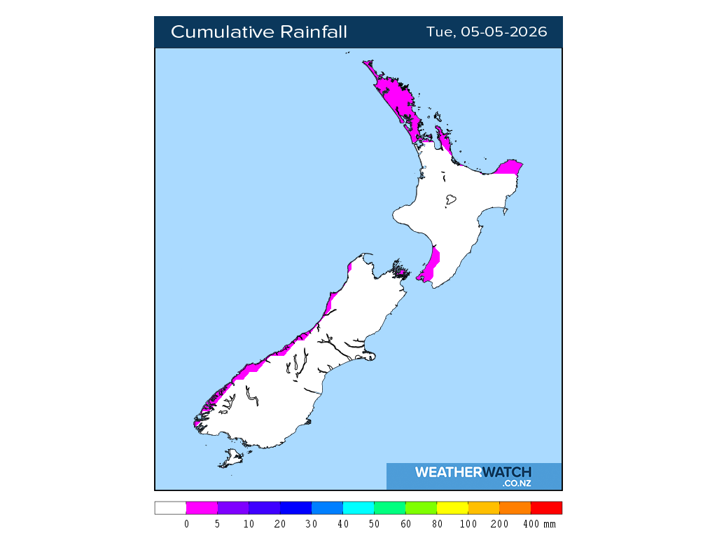 Cumulative rainfall for 6:01am on Tue 5 May 2026