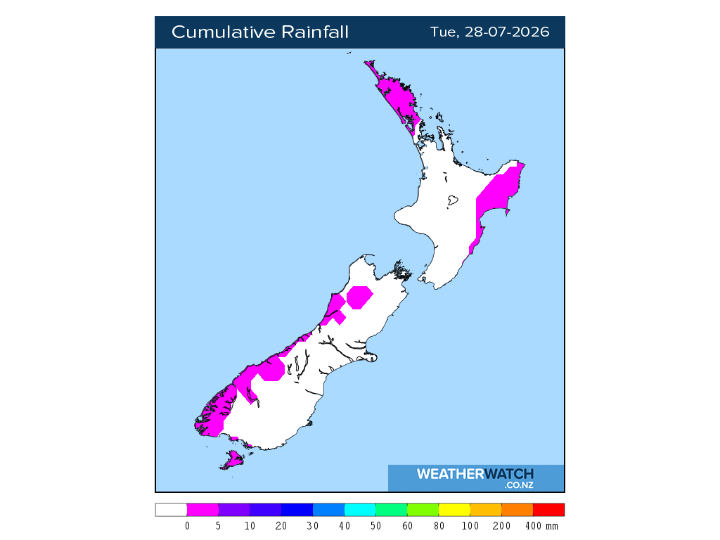 Cumulative rainfall for 6:01am on Tue 28 July 2026
