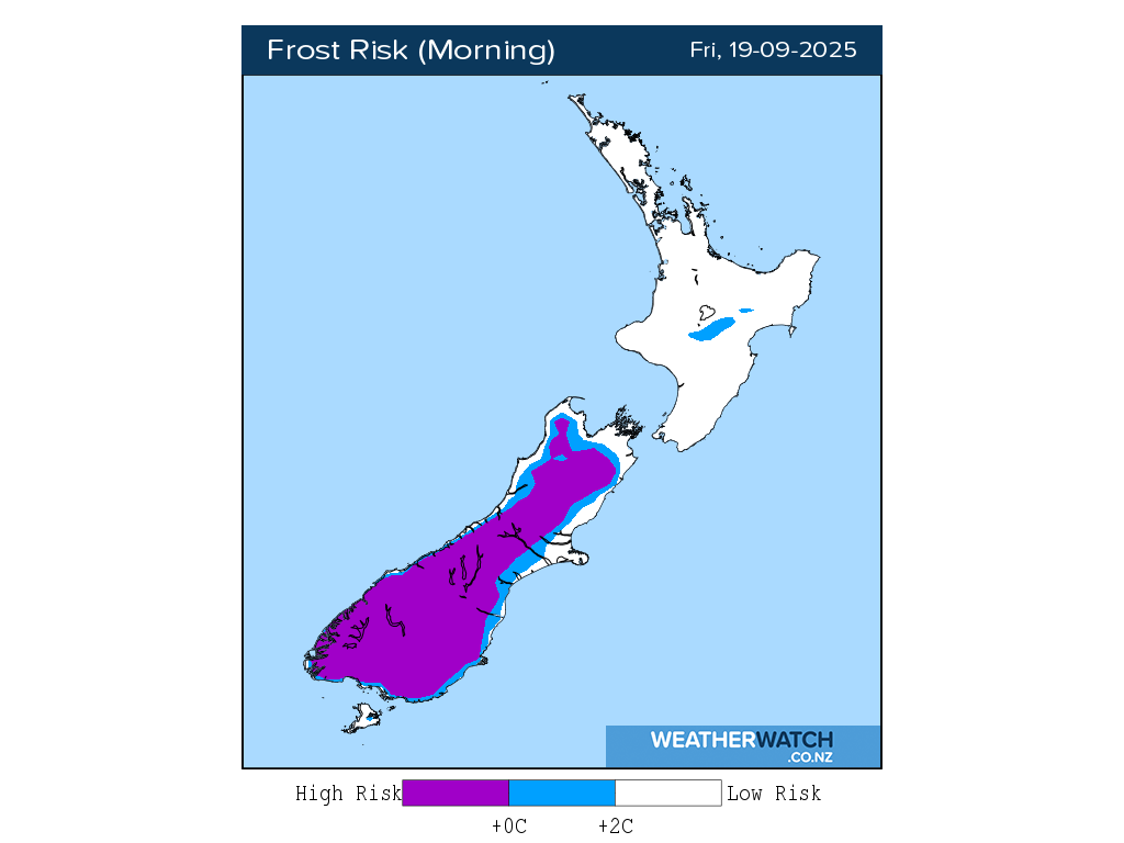 Frost risk for 12:01am on Fri 19 September 2025