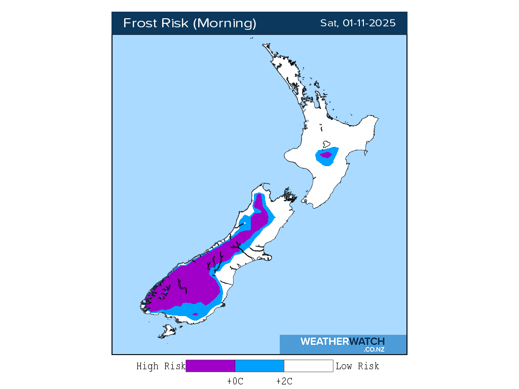 Frost risk for 1:01am on Sat 1 November 2025