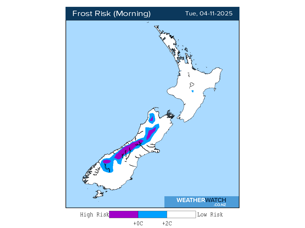 Frost risk for 1:01am on Tue 4 November 2025