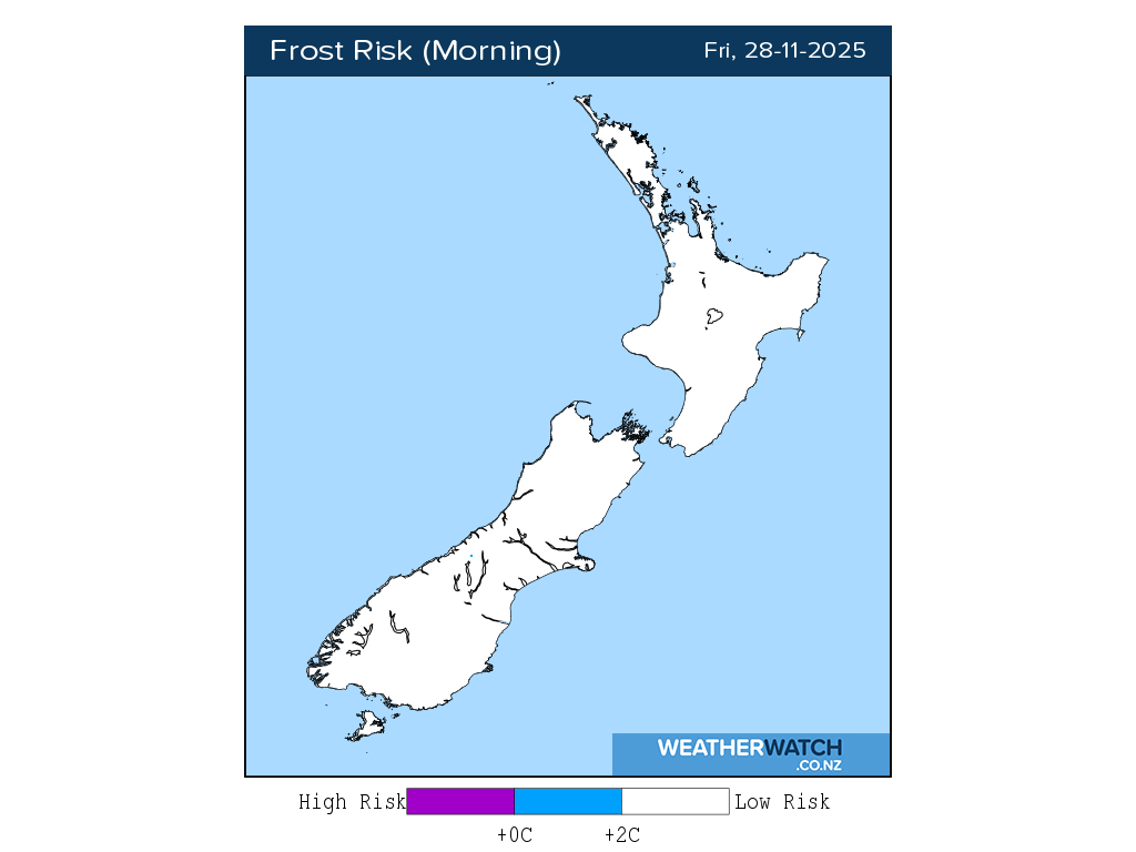 Frost risk for 1:01am on Fri 28 November 2025