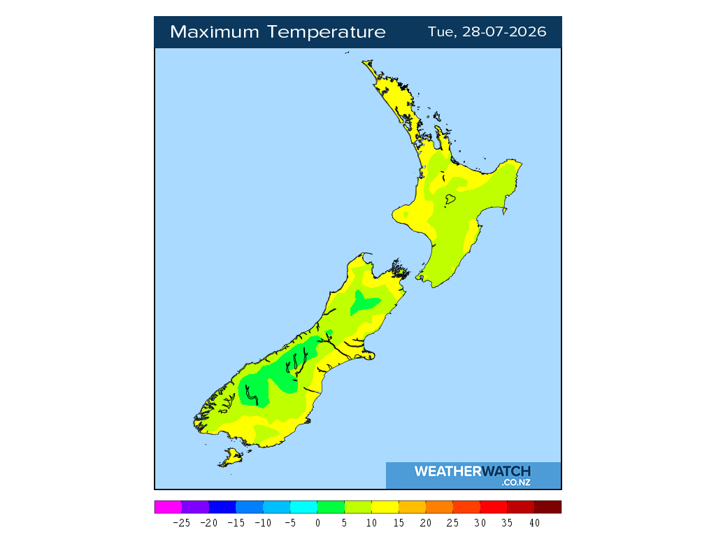 Maximum temperature for 12:01pm on Tue 28 July 2026