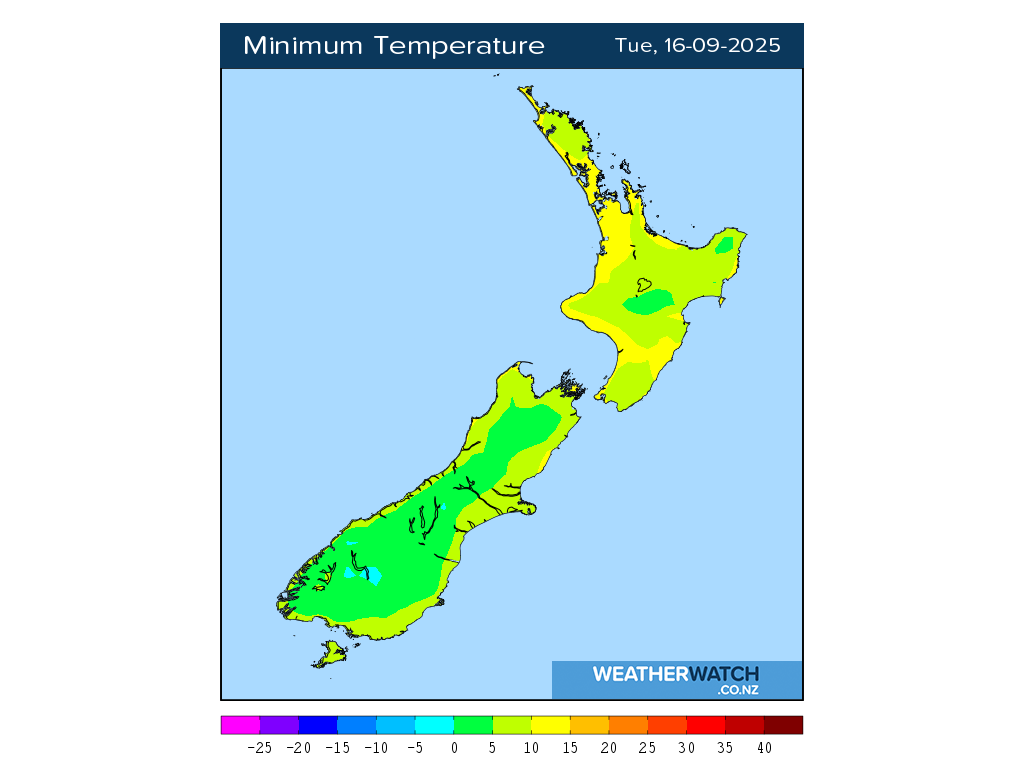 Minimum temperature for 12:01am on Tue 16 September 2025