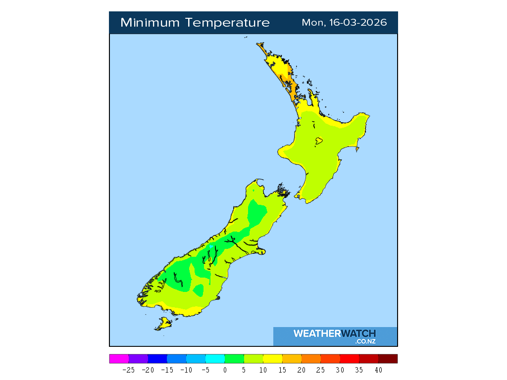 Minimum temperature for 1:01am on Mon 16 March 2026
