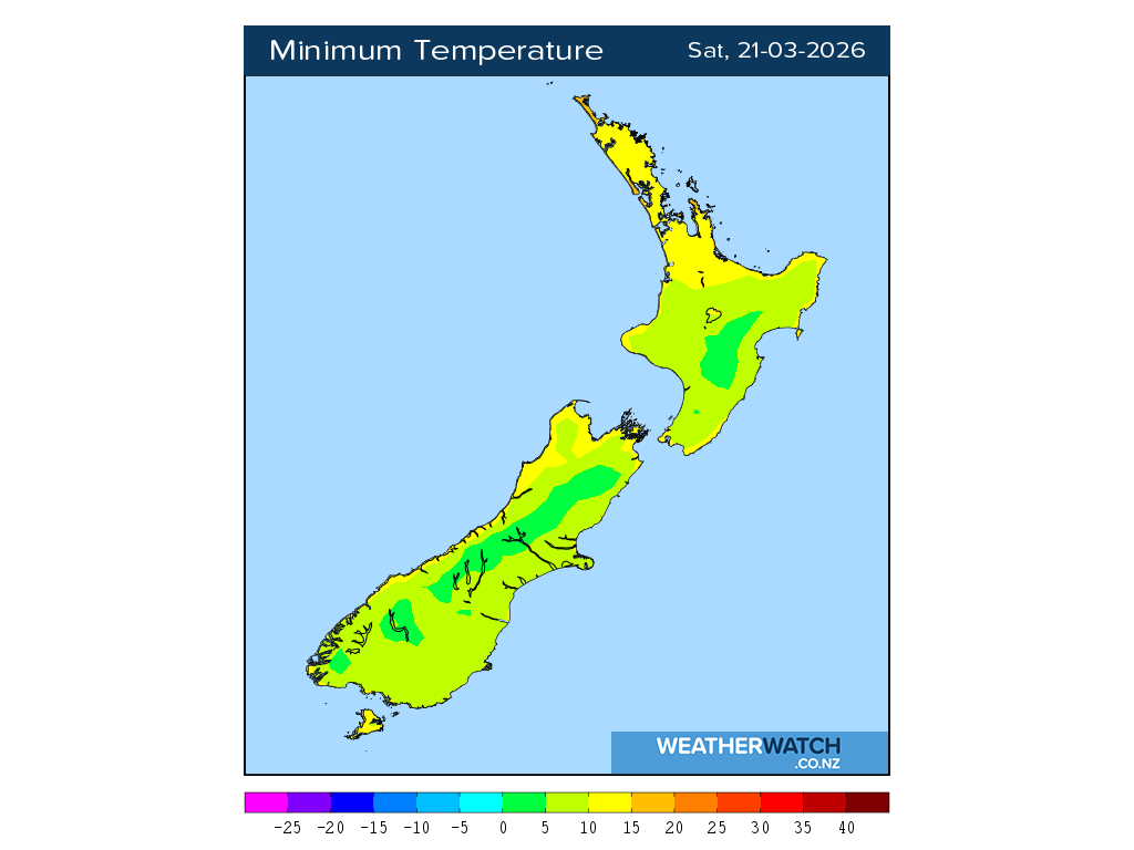 Minimum temperature for 1:01am on Sat 21 March 2026