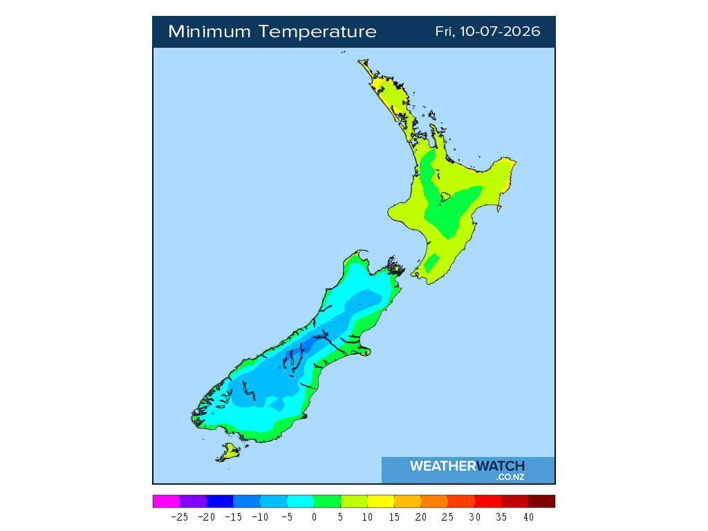 Minimum temperature for 12:01am on Fri 10 July 2026